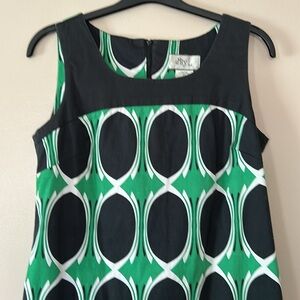 Vintage Gianni Bini Women's Green and Black Dress size 12